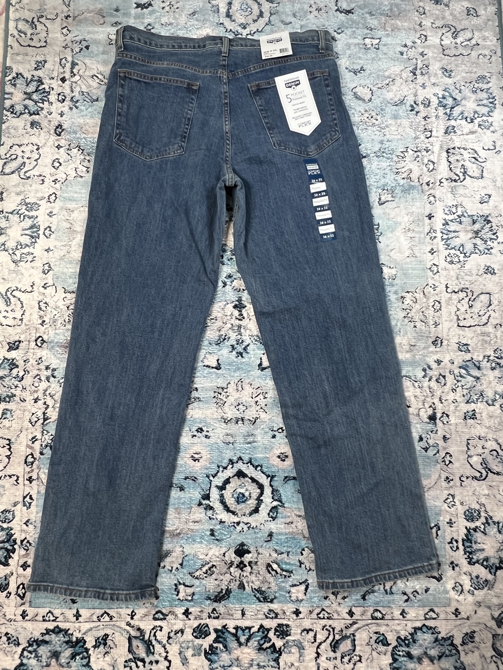 Saddlebred Relaxed Fit Men's Jeans in Dark Blue Wash 36Wx32L - Picture 3 of 9